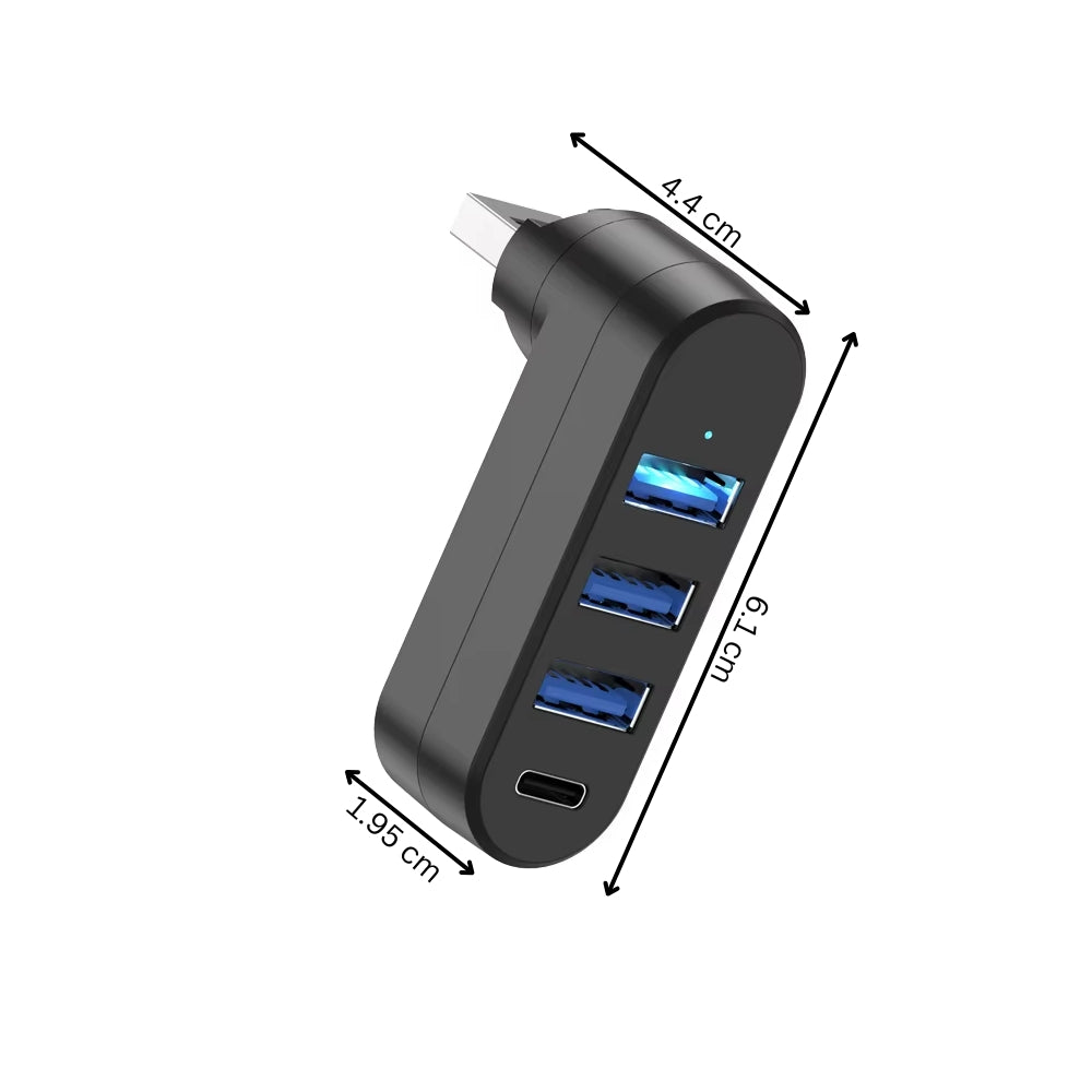 4 in 1 USB Data Hub 180 Degree Rotatable