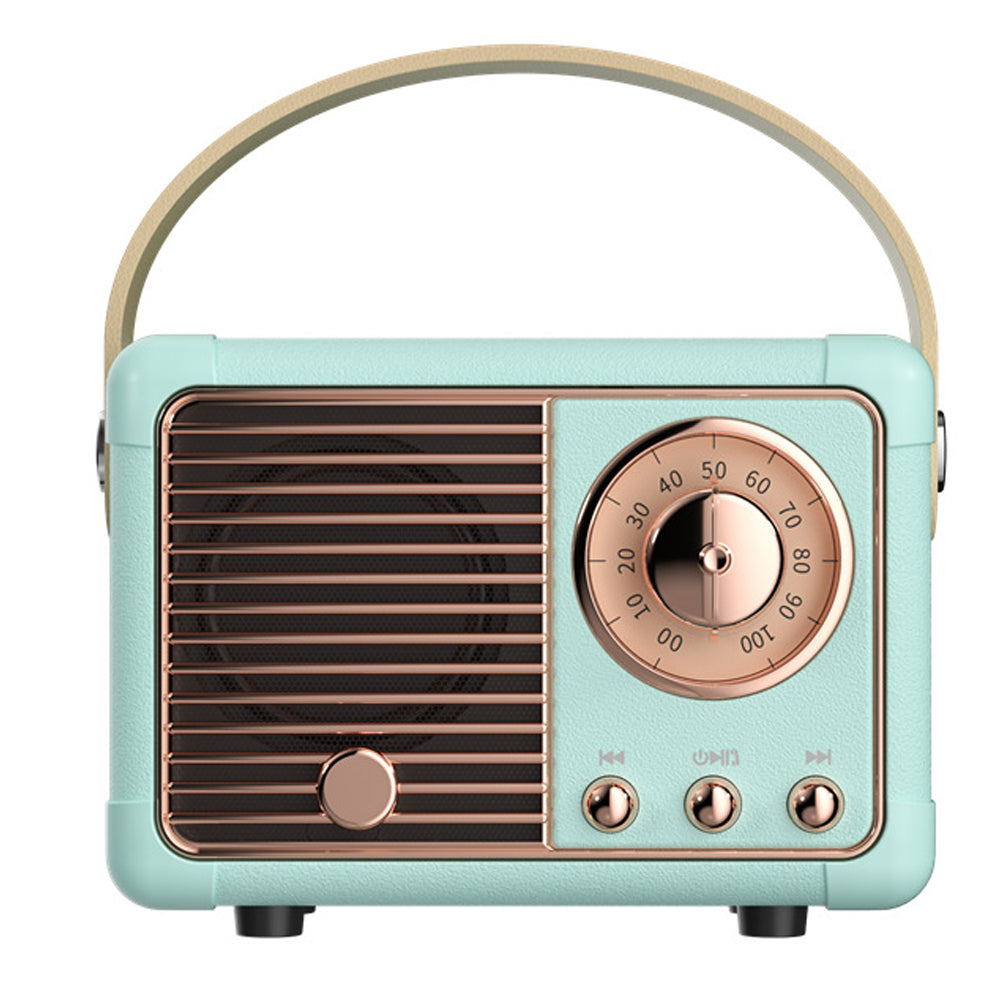Retro Wireless Mini Bluetooth Speaker Vintage Décor for iPhone Android - USB Rechargeable
