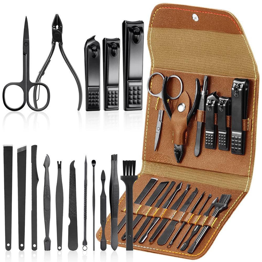 16pcs High-quality Steel Professional Nail Cutters Tools with Travel Case Kit