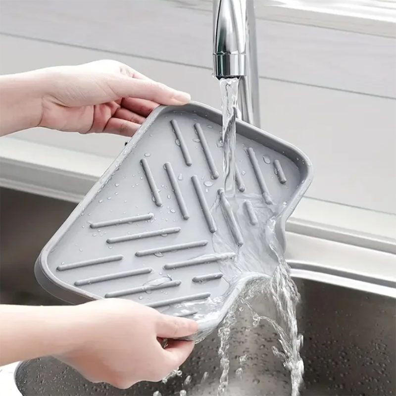 Kitchen Sink Silicone Tray with Drainage System