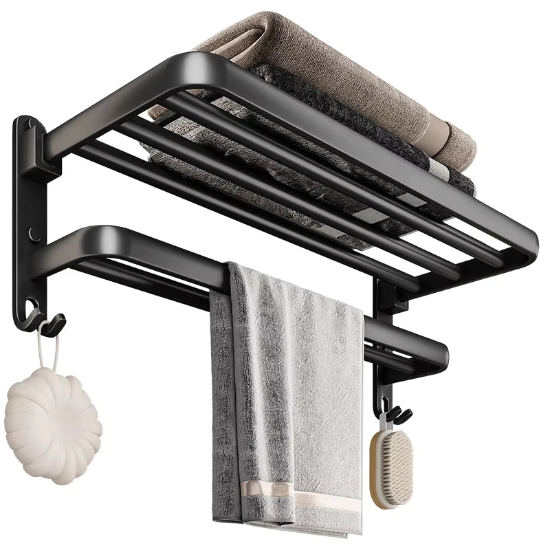 Wall Mount Foldable Aluminum Towel Rack