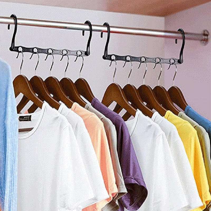 10 Pcs Space Saving Magic Hangers Plastic Clothes Organizer For Small Closet