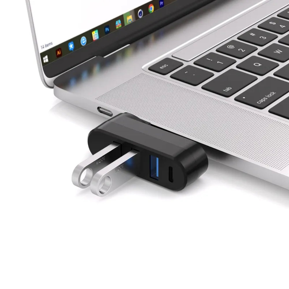 4 in  1 USB Data Hub 180 Degree Rotatable