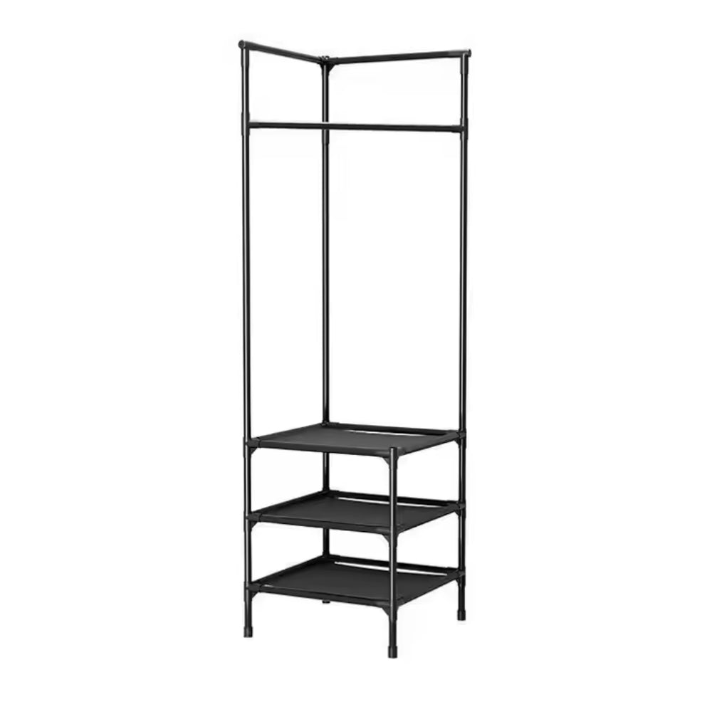Multifunction Multi-Layer Floor Standing Corner Hanger Clothing Storage Shelf