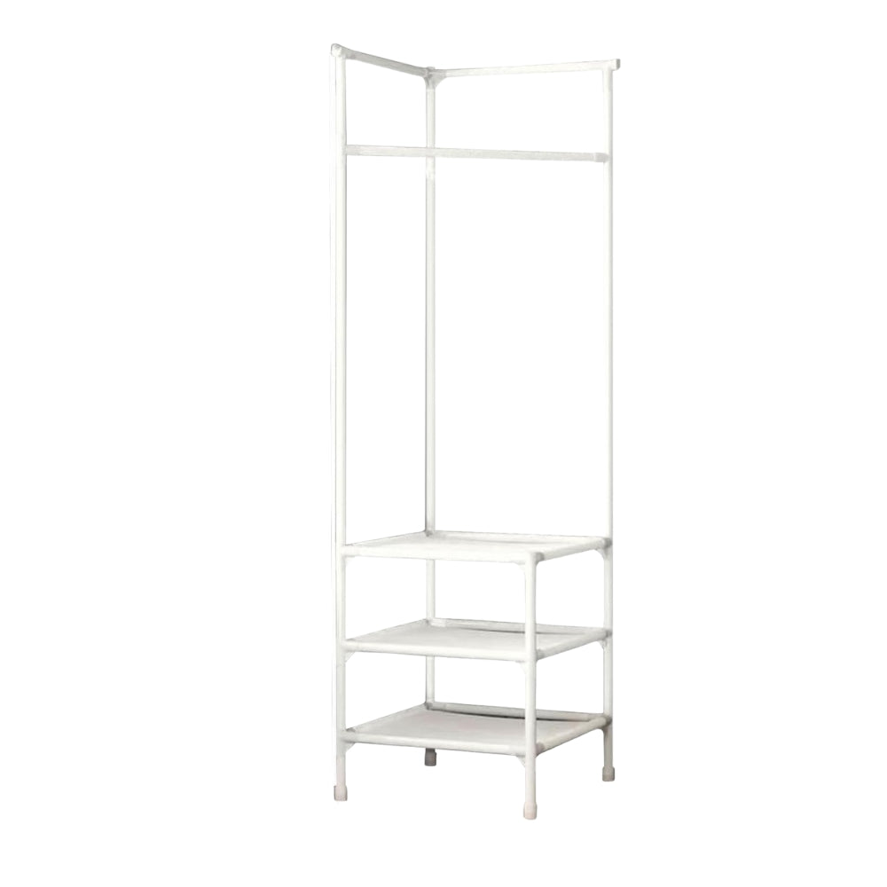Multifunction Multi-Layer Floor Standing Corner Hanger Clothing Storage Shelf