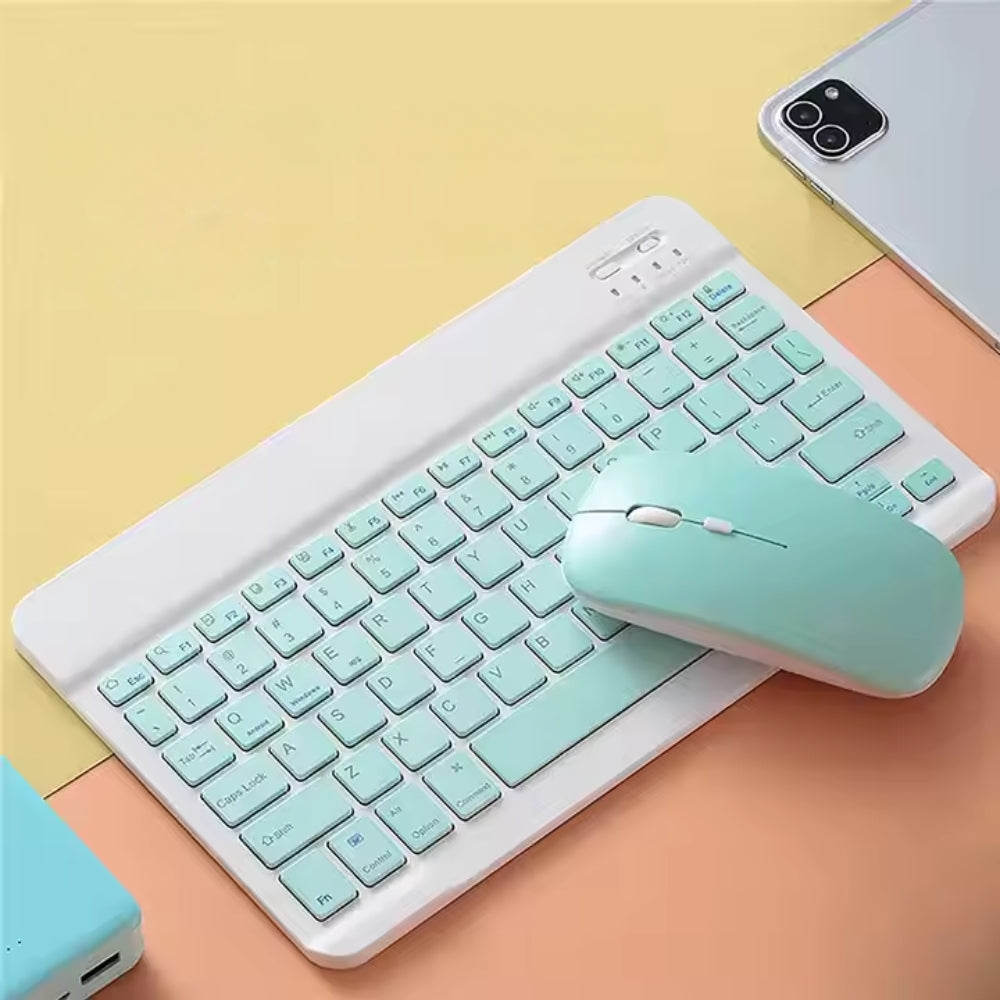 10 inch Universal Wireless Bluetooth Keyboard and Mouse Set