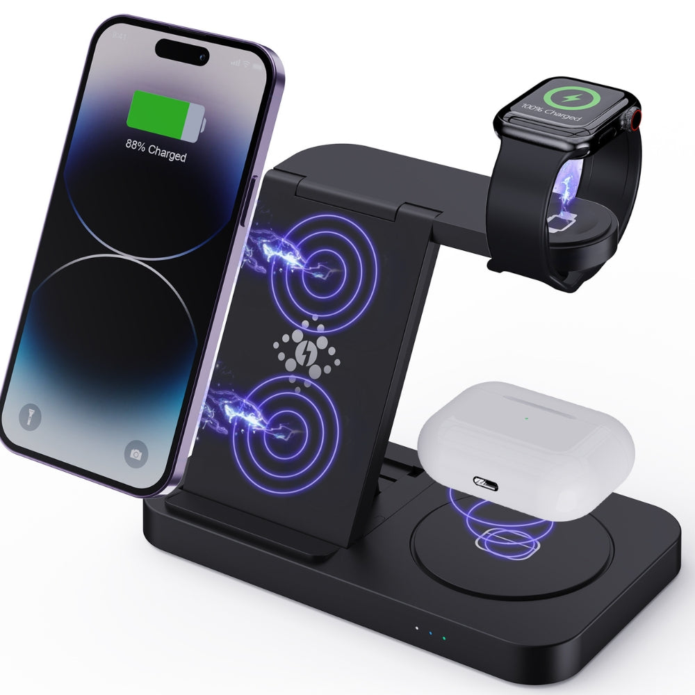Foldable Fast Charging Station Dock Wireless Charger Stand