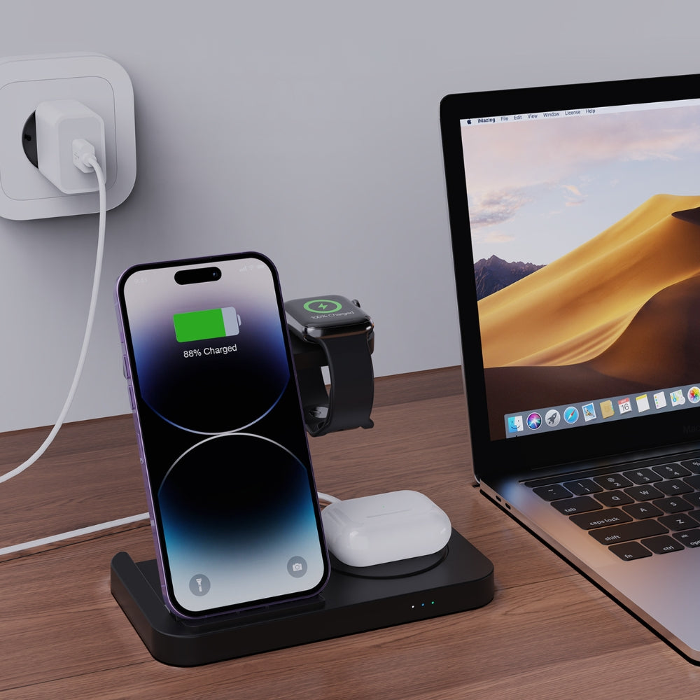 Foldable Fast Charging Station Dock Wireless Charger Stand