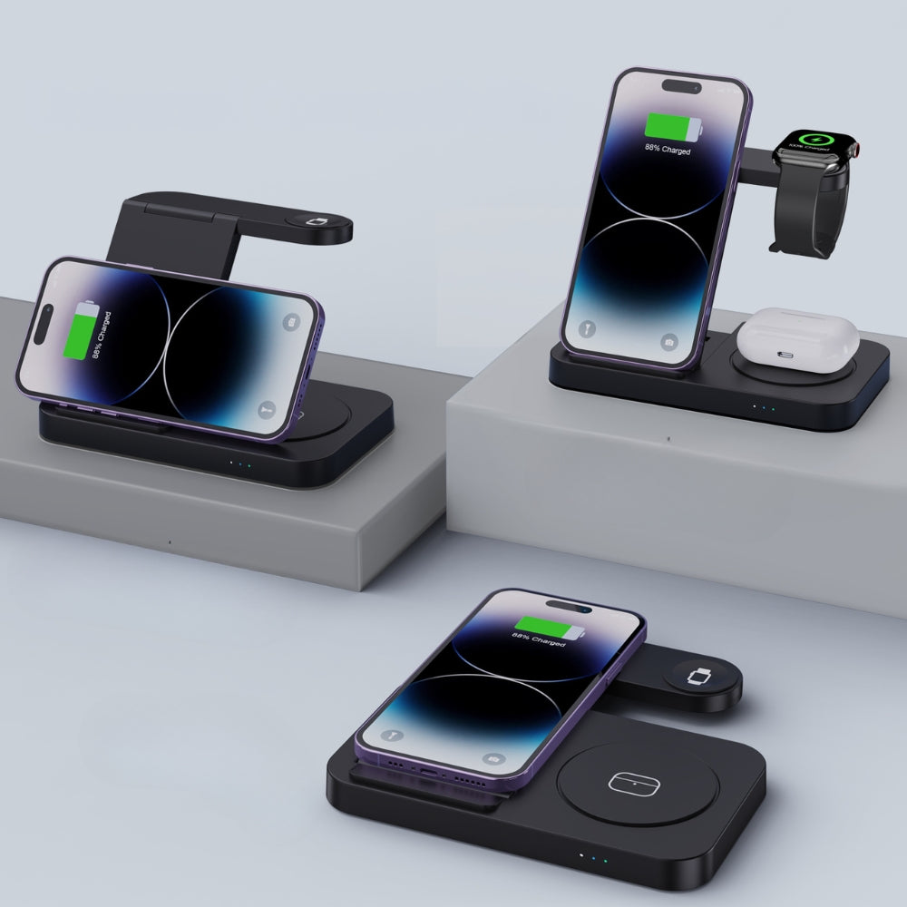Foldable Fast Charging Station Dock Wireless Charger Stand