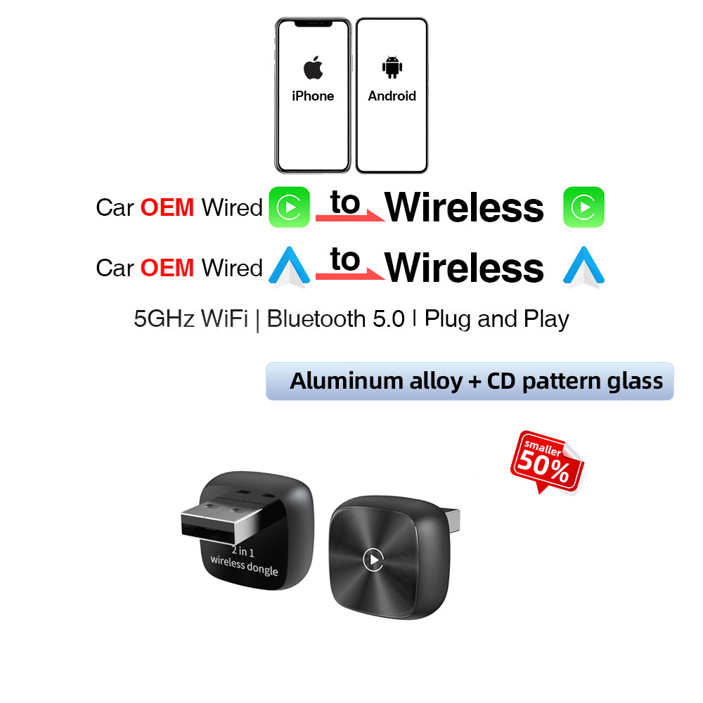 Wireless CarPlay/Android Auto Adapter - Plug and Play