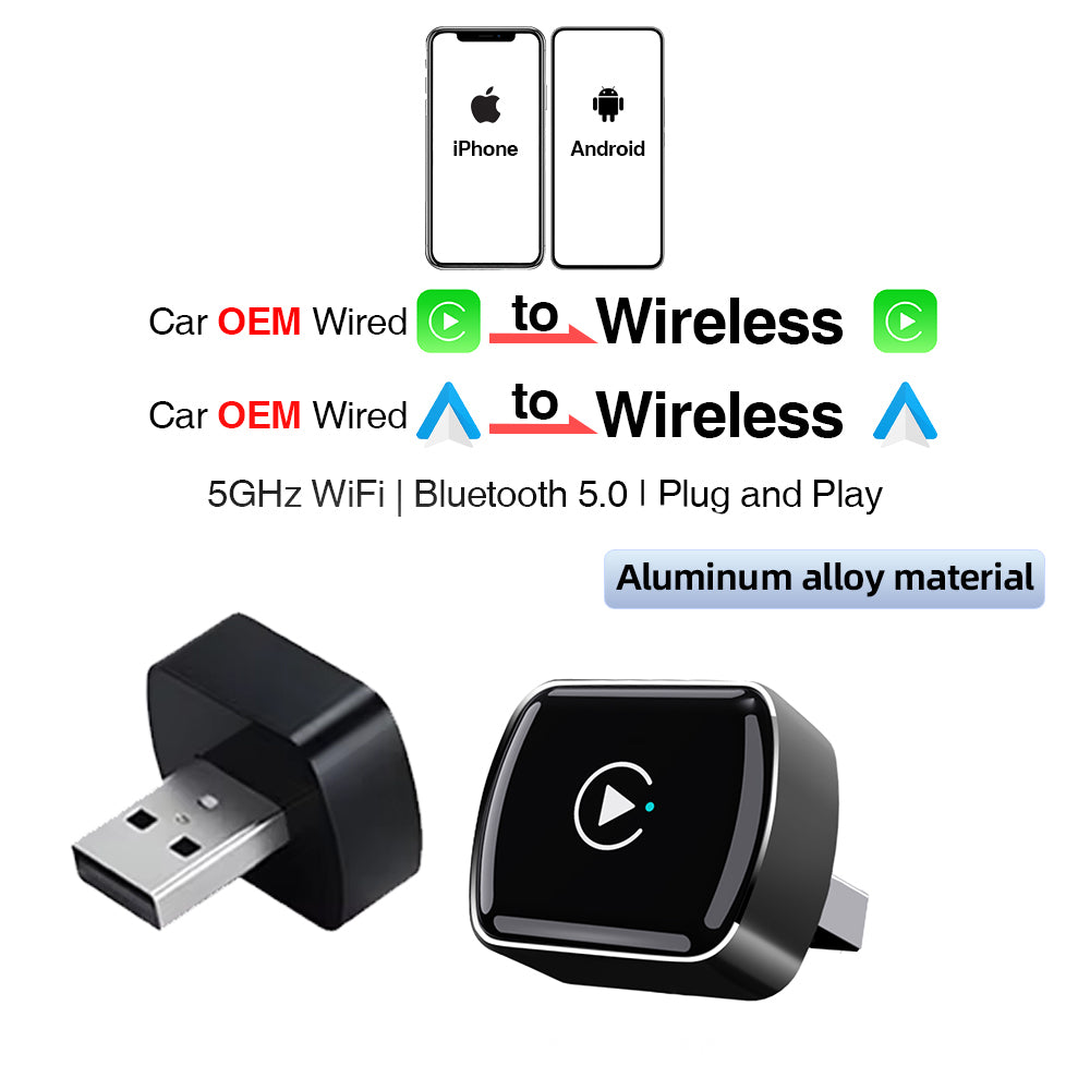 Wireless CarPlay/Android Auto Adapter - Plug and Play